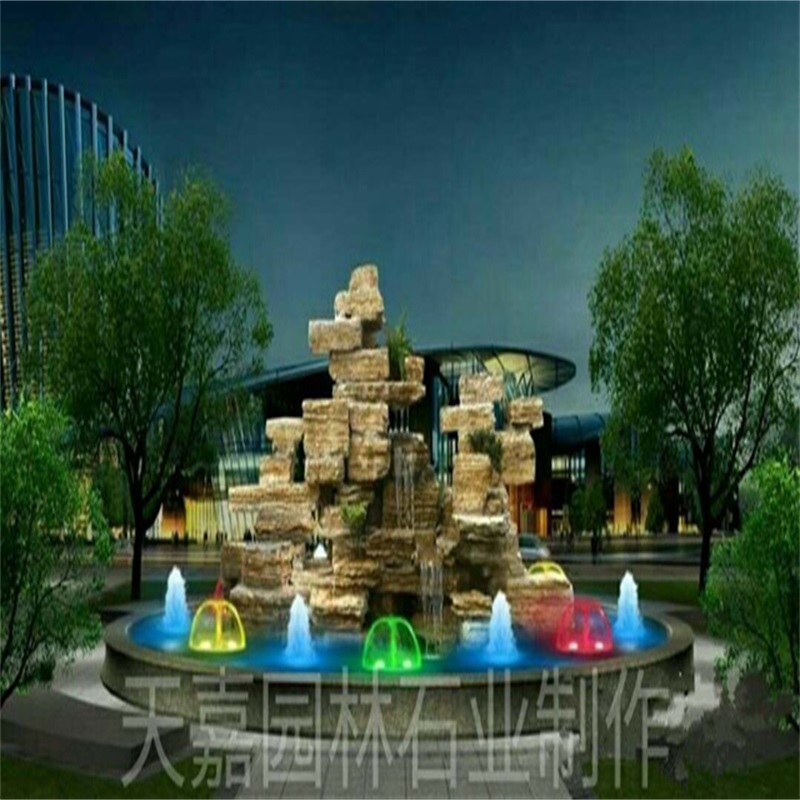 东海水幕墙喷泉设计